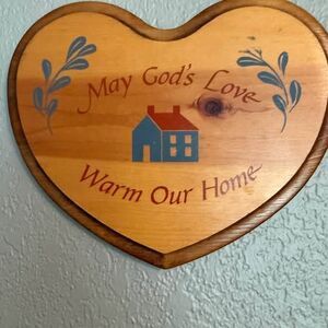 Vintage Wooden Heart Wall Decor Farmhouse  Home Rustic Cottagecore
